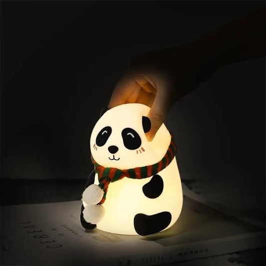 Silicone Panda Bear Night Light for Bedroom with 7 Colour Change LED Lamp