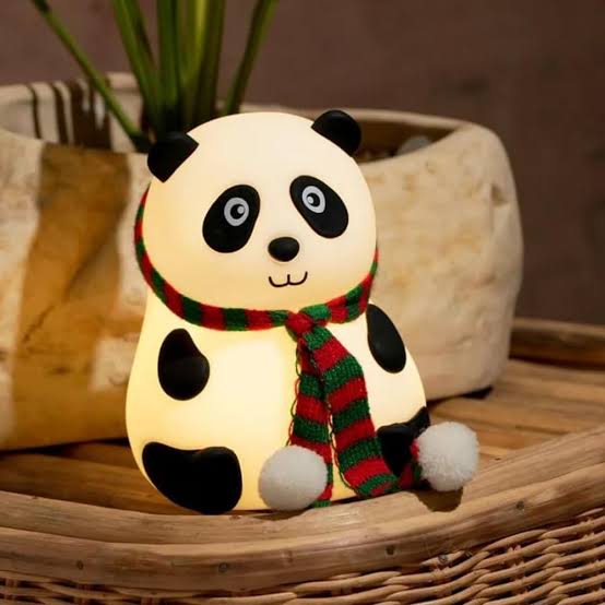 Silicone Panda Bear Night Light for Bedroom with 7 Colour Change LED Lamp